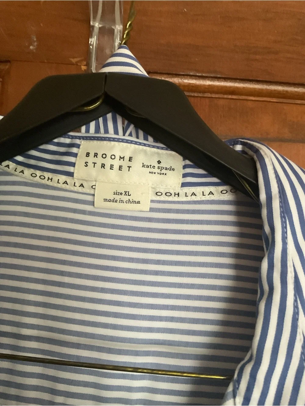 kate spade Blue and White Striped Broome Street Shirt dress
